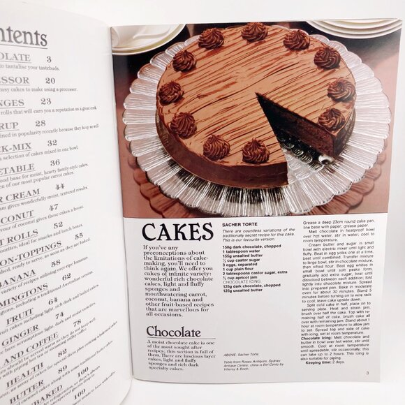 VINTAGE Cakes and Slices dessert recipe cookbook ~ Softcover Australian book - Picture 6 of 16
